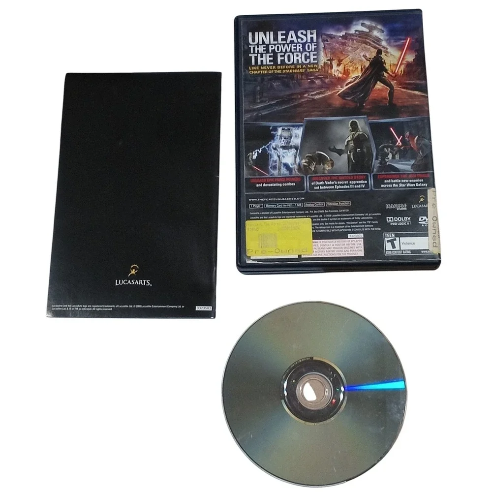 2008 Lucasarts Star Wars Force Unleashed PS2 Sony PlayStation 2